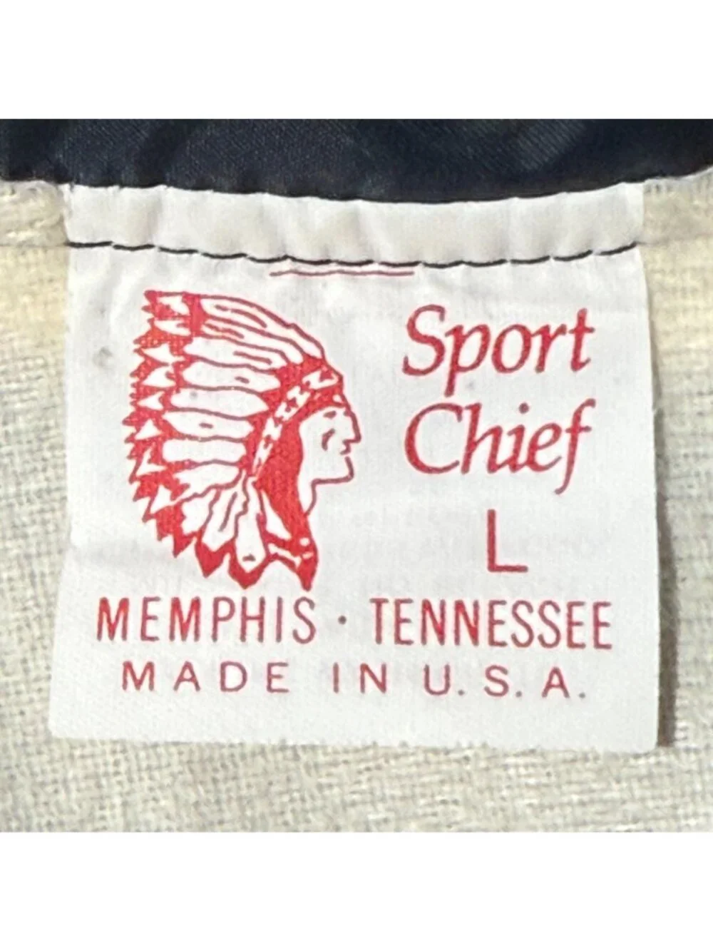 Sport Chief AFL-CIO Municipal Laborers Navy Jacket L 80s USA Nylon Polyester